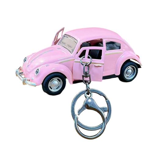 

Подвеска-брелок с открывателем автомобильной двери с инерционным механизмом, мультяшный дизайн, двойное кольцо-крючок, брелок для школьной сумки, дорожный аксессуар розовый