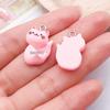 DIY Resin Pink Bear Lollipop Ornaments: Necklace, Earrings, Key Pendant Accessories