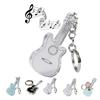 Beautiful Guitar Keychain Charm, Acrylic Guitar - Shaped Keychain, 2D Cute Rose Guitar Key Chain, Ideal For Music Lovers.