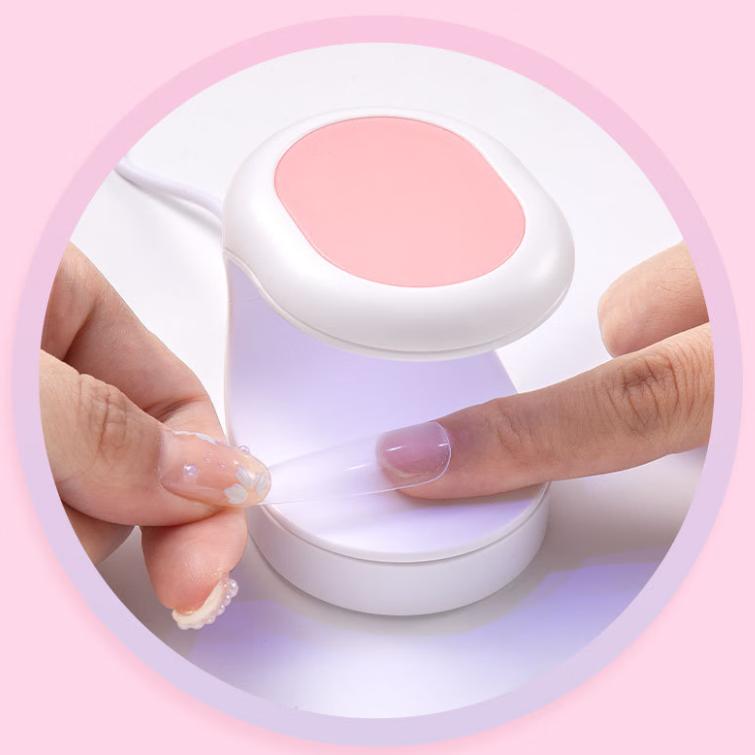 Sweet Color Nail Lamp, Portable Quick-Drying, Nail Salon Specialized, Nail UV Lamp, No Hand Darkening, Pink, Mini