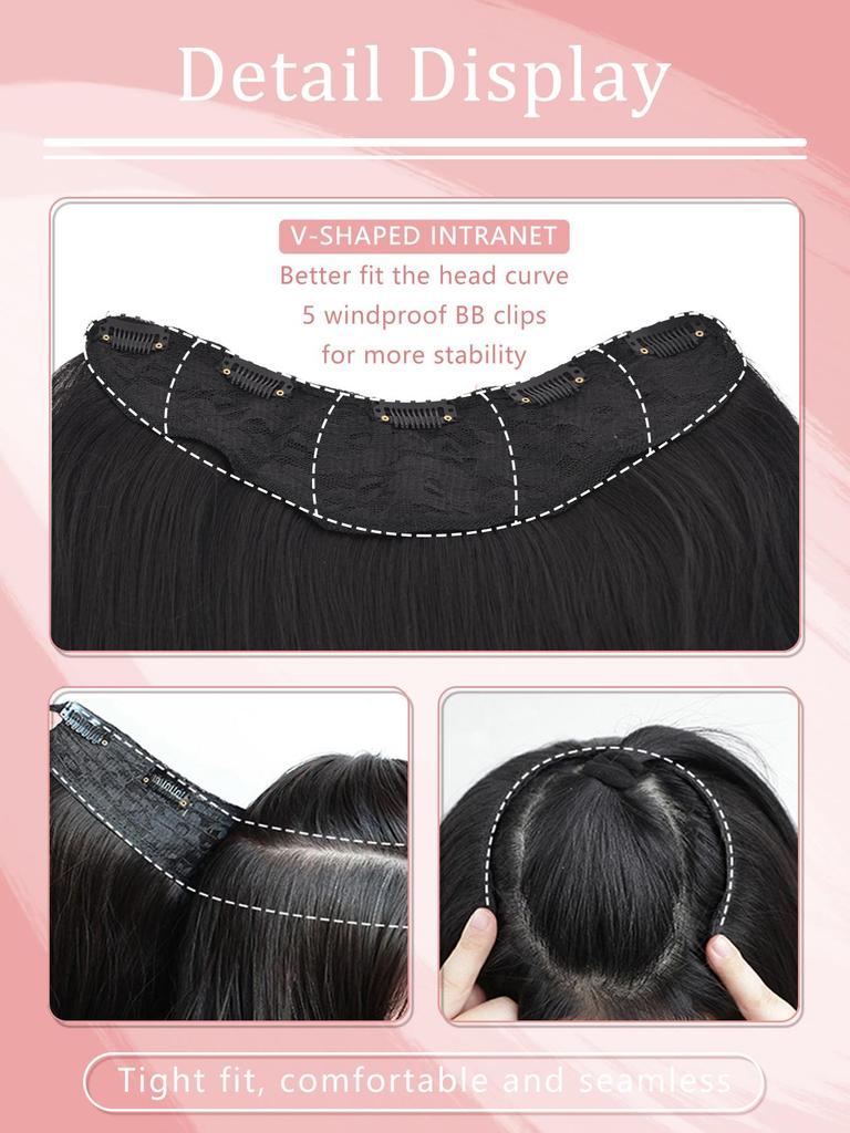 Black Clip in Hair Extensions18/24/28 Inch  Extensions Clip ins Black Clip in Extensions for Long Hair