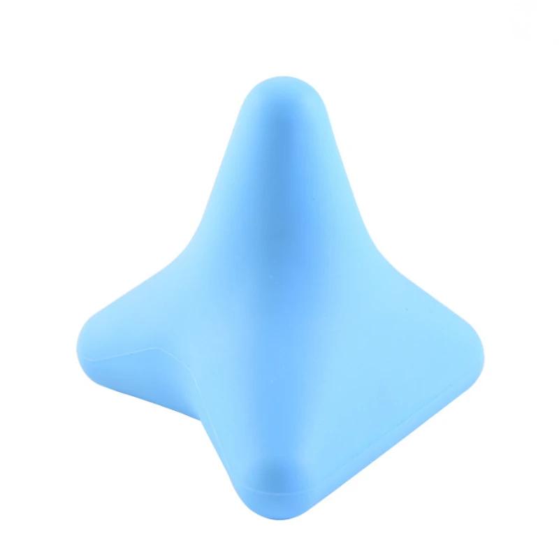 

Силиконовый массажный конус Треугольный расслабляющий аппарат Мяч для расслабления поясничной мышцы Грудной отдел позвоночника Спина Шея Лопатки Аппарат для йоги для ног синий