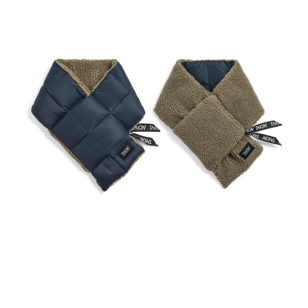 Taion R201MT Dark Navy X One Size Muffler, Beige,