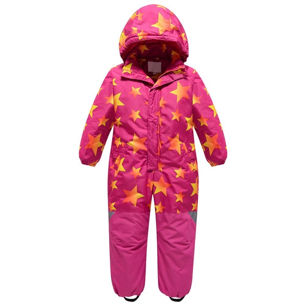 Windproof Waterproof Thickened Children's One-Piece Ski Suit