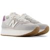 New Balance NB 574 Modne Wszechstronne Siateczkowe Niskie Codzienne Buty do Biegania Damska Trampka Szaro-Fioletowe WL574ZCO