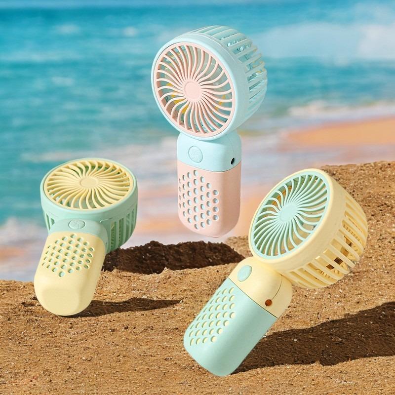 New Cartoon Cute Mini USB Handheld Charging Fan - Portable Pocket-Sized for Home, Outdoor, Office & Student Dorm Use