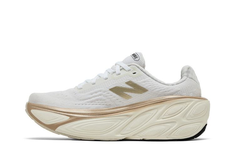 New Balance Fresh Foam X More v5 Weiß Meersalz Hellgold Metallic (W.
