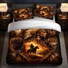 Indian Tribal Culture Theme Duvet Cover Set Multi Size Quilt Cover Queen Size Bedroom Bedding Decoration Machine Washable Adult Boy Girl Bedroom