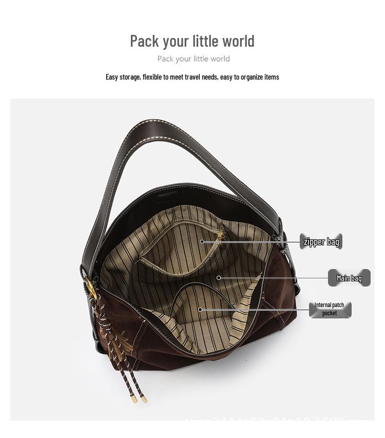 Women's Suede Hobo Bag 2025 - Large Capacity Tote, Shoulder, Commuter & Crossbody Styles