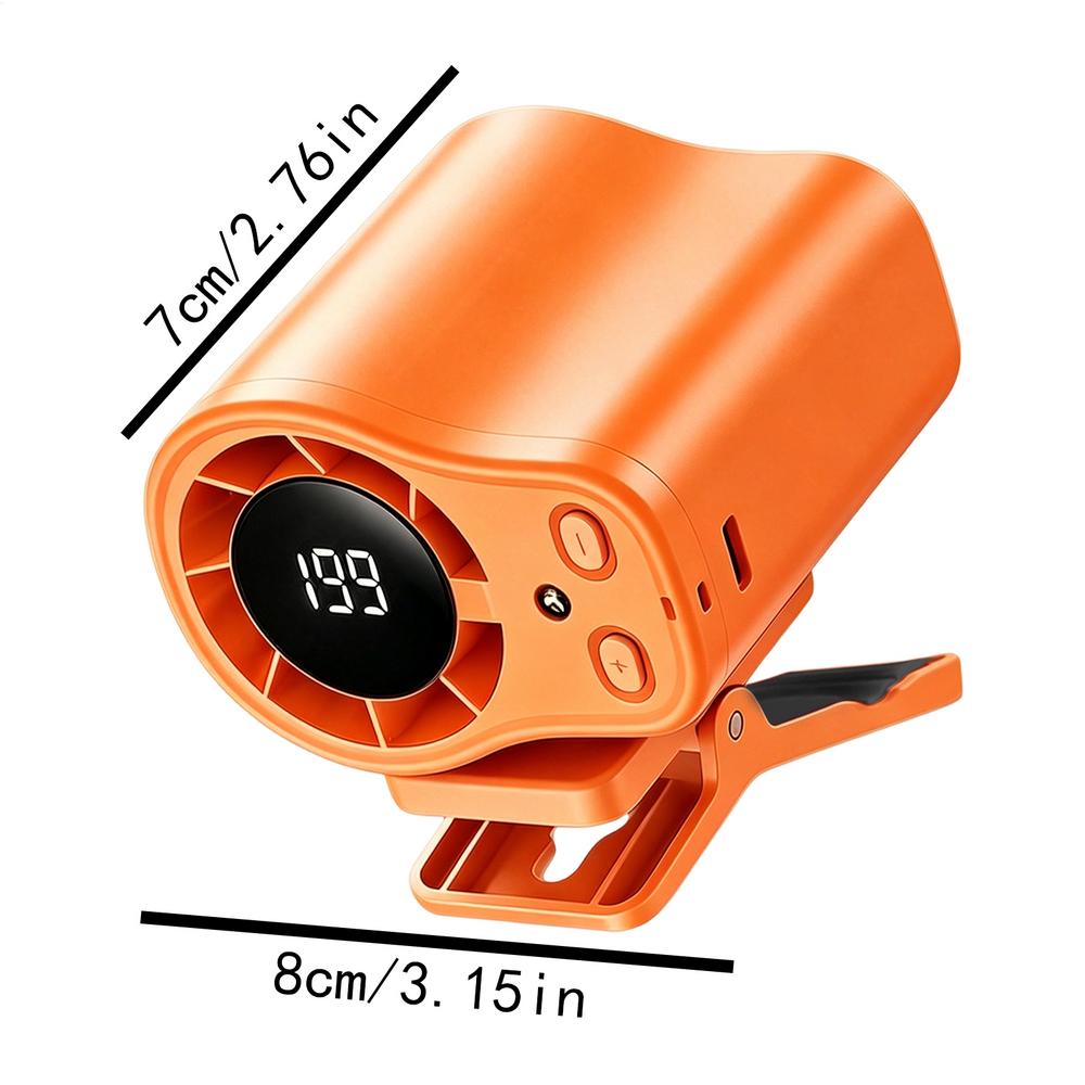 Portable Car Clip Fan 360 Degree Rotatable 100 Speed Wind USB Rechargeable Electric Fan Low Noise Mini Fan Clamp Anywhere