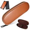 iKaban Genuine Leather Pen Case, Stylish Pen Holder, Anti-Tear, Fountain Pen Case, Stationery Case with Zipper, for High School Students and Adults,