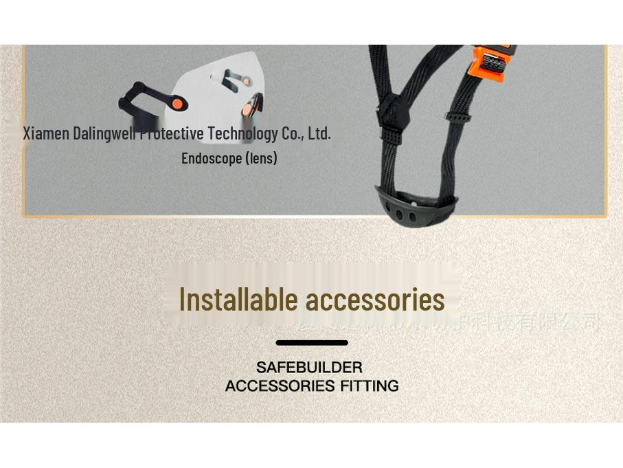 SAFEBUILDER Carbon Fiber Safety Helmet with Double-Layer Goggles for Construction Protection