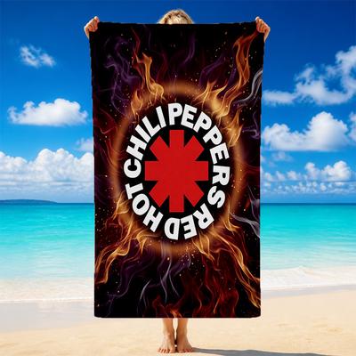 Red Hot Chili Peppers Print Microfiber Beach Towel Sand?Resistant Lightweight Towel For Swimming Outdoor Travel Use