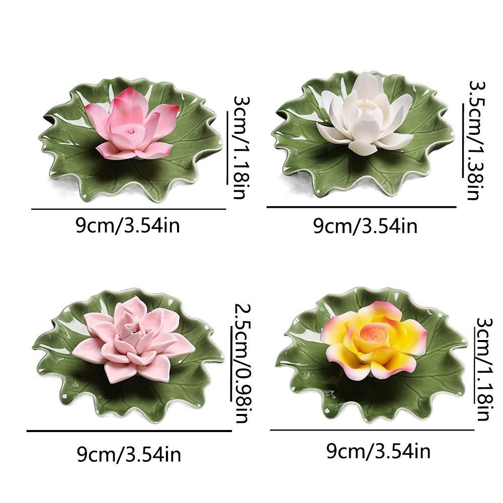 Handicraft Ceramic Incense Insert Holder Flower Statue Heat-resistant Aromatherapy Burner Durable Non-sticky
