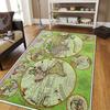 Ancient World Navigation Map Teppe for stuen, mykt flanell teppe for soverommet, Anti-skli BADEROMsmatte, baby lekematte