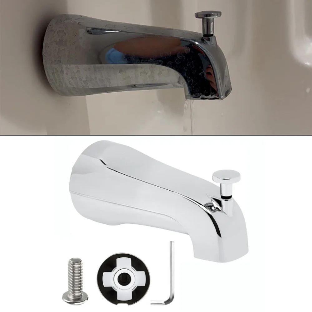 Durable Bathtub Faucet Spout Zinc Zinc Zinc Alloy Pull Type Faucet Diverter Faucet Easy Installation