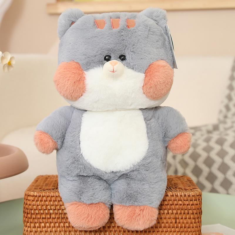 Kawaii Cartoon Zacht Dier Kussenpop Schattige Hond Kikker Konijn Beer Pluche Speelgoed Meisje Slapen Lieflijke Dudu Kat Shiba Inu Kinderen Cadeau about 28cm