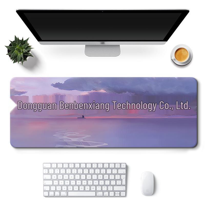 Extra Large Custom Girl's Cute Office Desk Mat - Non-Slip Landscape Style Mouse Pad
