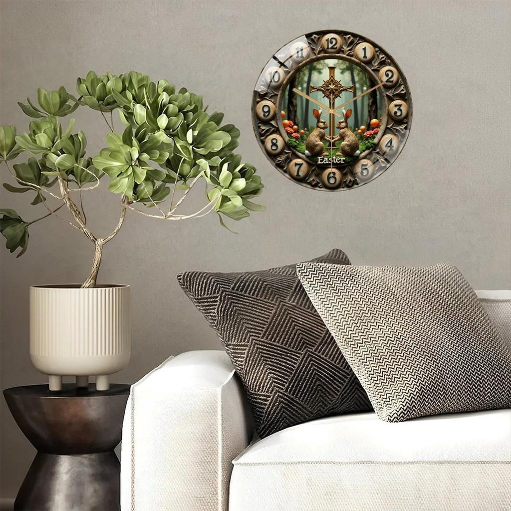 30cm Round Glass Wall Clock That Helps Structure Your Day with Its Clear Readout