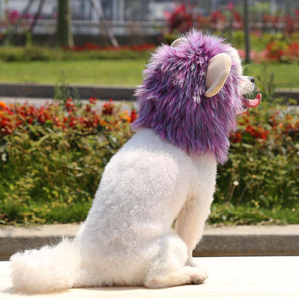Halloween Lion Mane Hat, Adjustable Pet Costume Cap for Small Medium Large Pets, Funny Animal Cute Cat Dog Costume Accessory