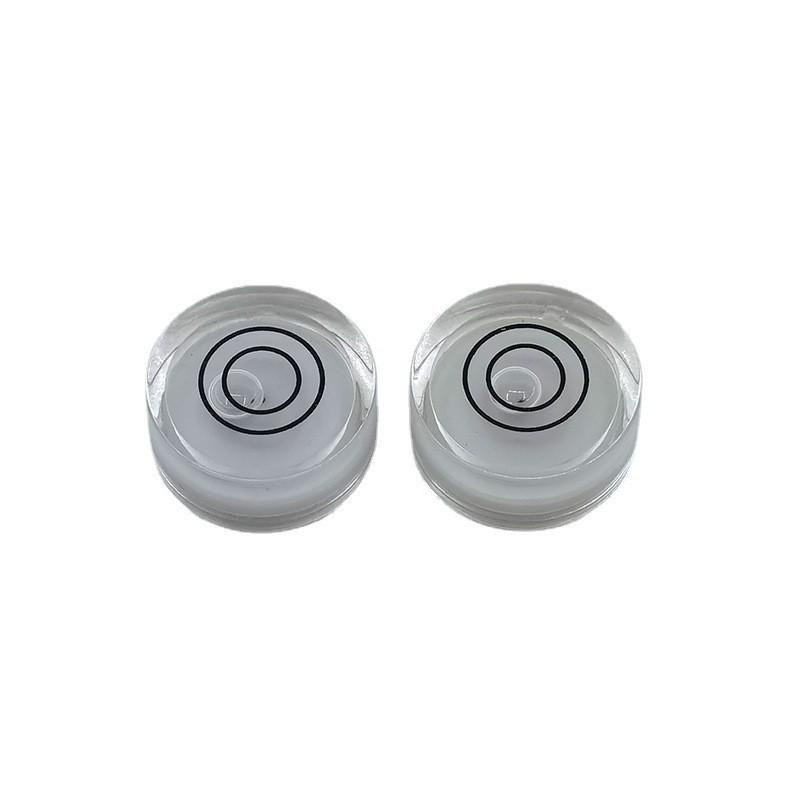 Clear Acrylic Double Ring Bubble Level Instrument, 20mm Round Level Ball