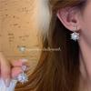 Gold-Plated Zircon Snowflake Stud Earrings - Elegant & Versatile Women's Jewelry