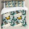 Butterfly Duvet Cover Romantic Spring Theme Bedding Set Colorful Flying Butterflies Quilt Cover Twin Full For Girls Teen Deocr
