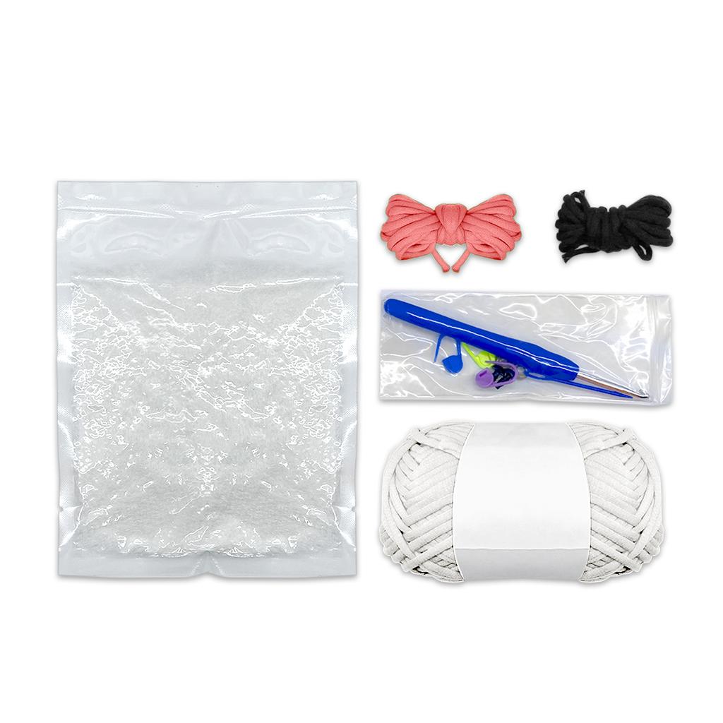 Häkelset für Kinder, Anfänger, Baumwolle, Strickgarn, Faden, Nadeln, Haken, Strickwerkzeug-Set, Tier, DIY-Handwerk für Anfänger