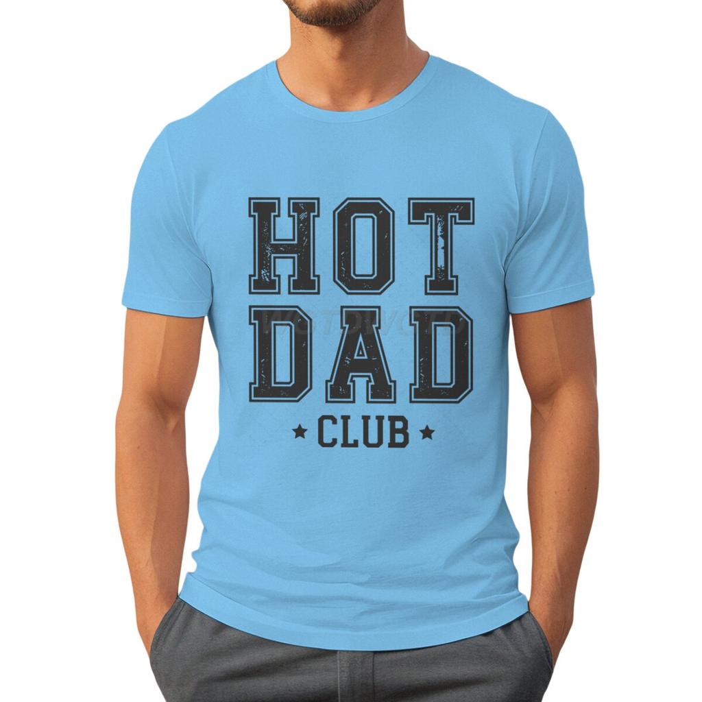 Футболки Hot Dad Club для мужчин Летние футболки с коротким рукавом День отца Классические топы Тай-дай Мужская одежда Круглый вырез Папа Повседневные топы