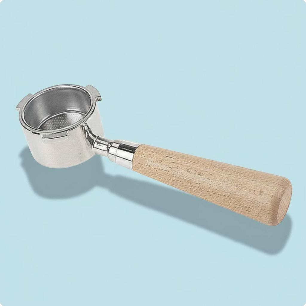 51mm Bottomless Portafilter Easy to Clean 51mm 3-Prong Coffee Handle Uncovered Portafilter Rust Resistant Espresso Group Handle
