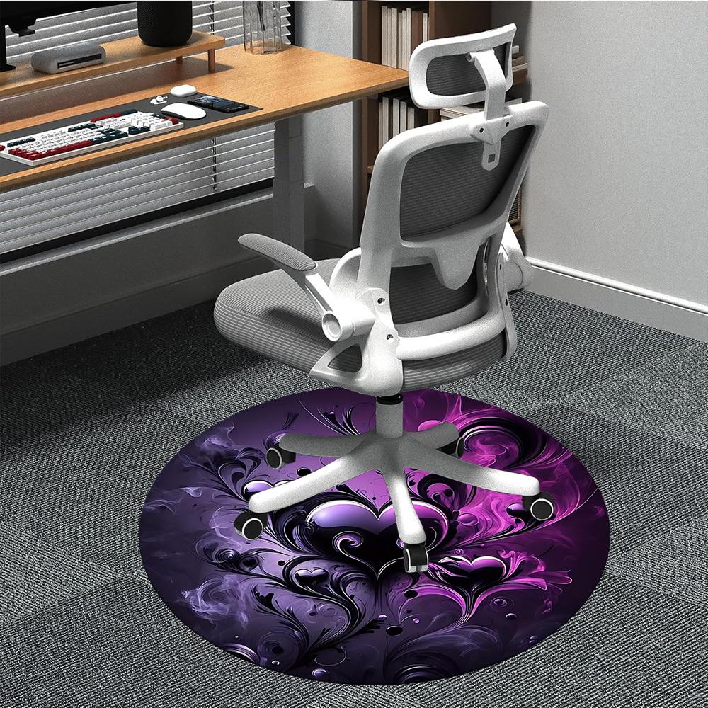 

1pc Heart Swirls Carpet for Office, Non-slip, Soft and Durable Office Rug, Perfect for Office yy260128016 80cm by 80cm
