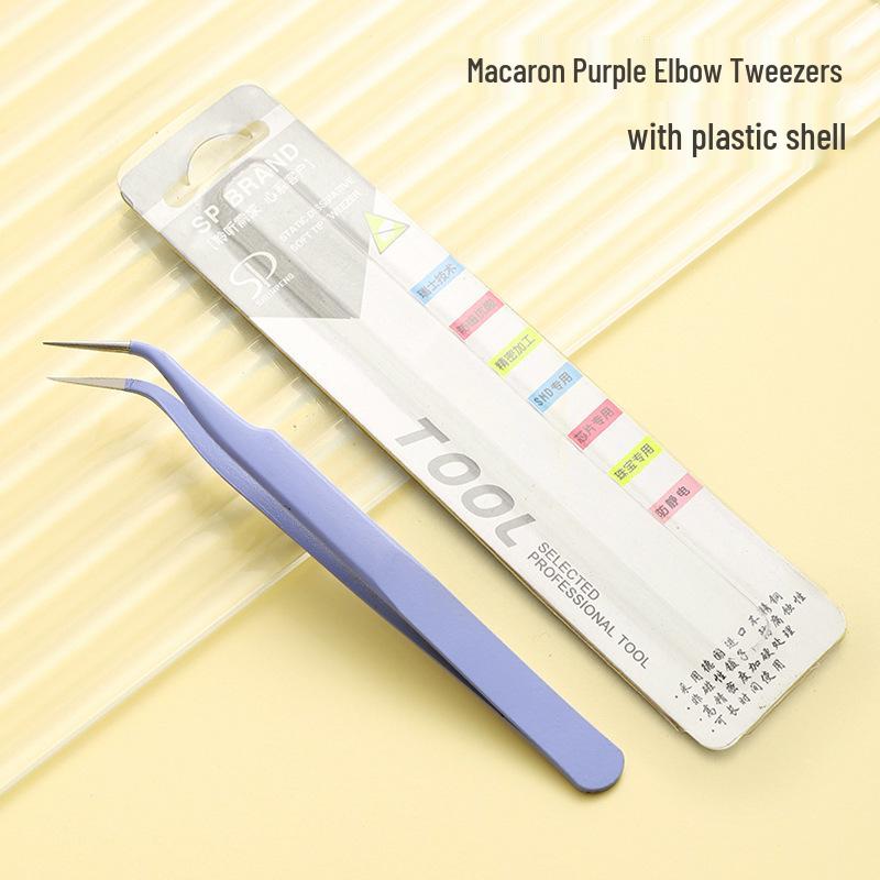 1.5mm High-Precision Stainless Steel Tweezers, Colorful Cartoon Design for DIY Journals