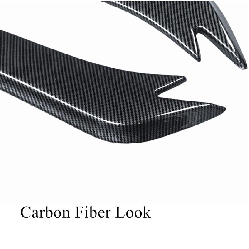 2 X Carbon Fiber Look Car Rear Bumper Spoiler Canards Fins Diffuser Lip Splitter