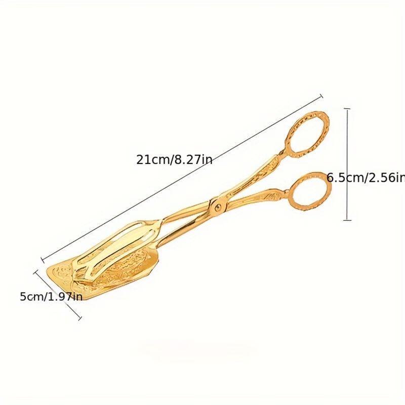 BURNELL Retro Silver Food Tongs