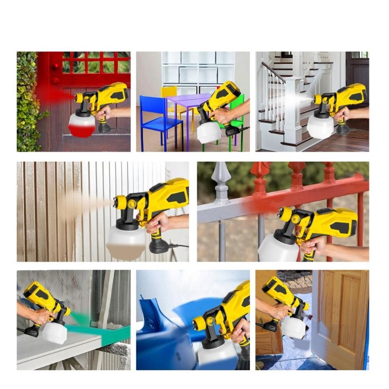 1200ml Portable Cordless Paint Sprayer High Power Automotive and Furniture Sprays Tool Furniture Coating Airbrush