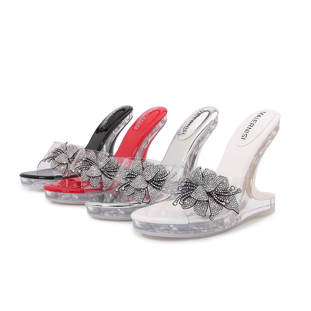 Sexy Alien Heel Victoria Model Banquet Bow High Heels Stage Slippers Female Catwalk