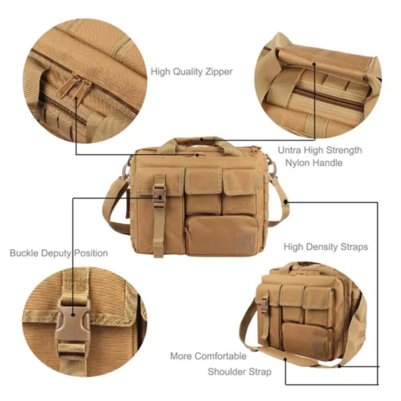 New Backpack Strategic Nylon Messenger Shoulder Bag Laptop Handbags Briefcase Outdoor Multifunction Wear-resistant Climbing Bag
