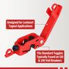Circuit Breaker Lockout, Grip Tight Lockout Tagout Breaker Box Lock for Standard Single and Double Toggles, Pack of 2