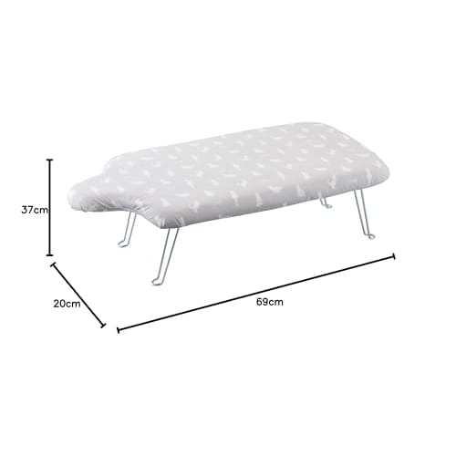 Yamazaki Lightweight Human-Shaped Ironing Board with Hook, Neko Press, Gray, Approx. 69 x 37 x 20 cm, Steel Mesh Construction, Hangs in Closet, Produc
