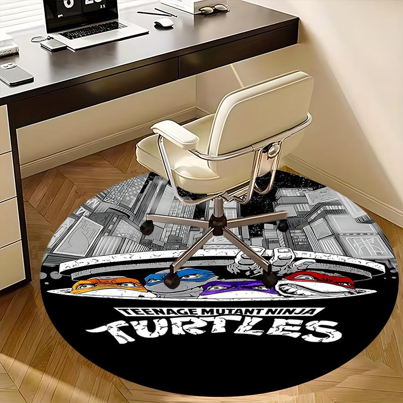 Teenage Mutant Ninja Turtles Chair Mat - Round Carpet for Home Decor, Office Use, Living Room