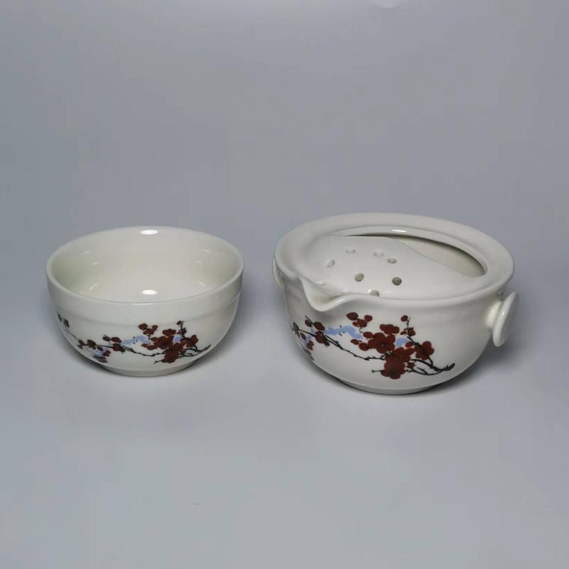 Hurtowy porcelanowy zestaw do herbaty 1 dzbanek 1 filiżanka, wysokiej jakości piękny i elegancki czajniczek Gaiwan i filiżanki łatwo podróżny czajnik