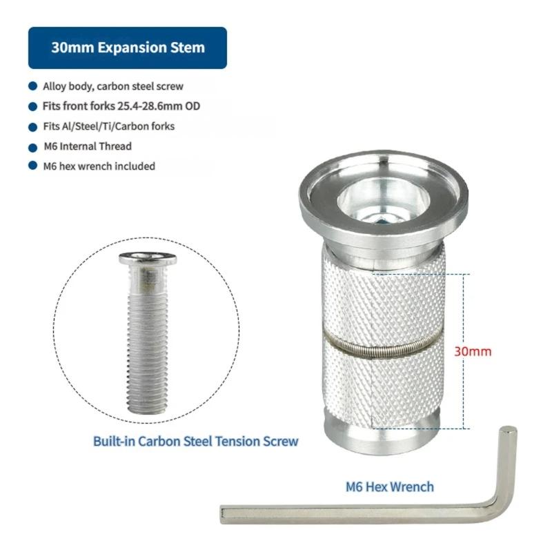 Universal Bike Fork Expander Bolt Bike Headsets Stem Extender Fork Expansion Compressions Plugs Insert Bowl Top Cap Mount