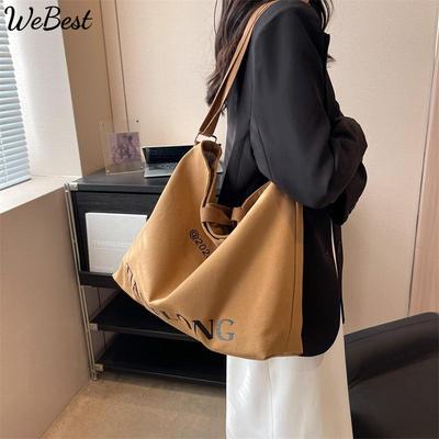 Canvas Shoulder Bag Female New Large-capacity Crossbody Casual Backpack Hundred Handbags