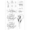 Butterfly Ghost Bow Flower Kitten English Short Sentences Multi-Picture Finger Tattoo Sticker
