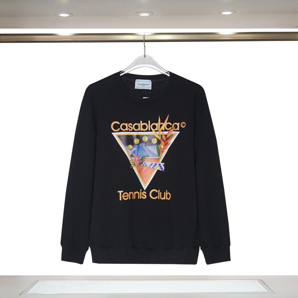 Casablanca Autumn/Winter Celebrity Round Neck Hoodie with Letter Logo Print