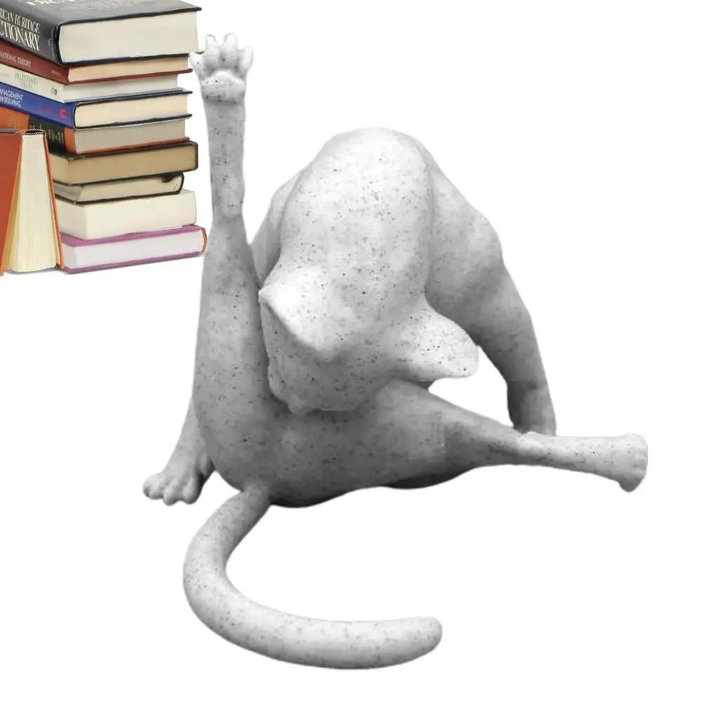 

No Shame Cat Sculpture Funny Cat Figurine Cat Licking Butt Figurine Cute Cartoon Resin Cat Statue Animal Figurine Cat Statues