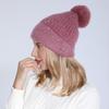 Women's Autumn Winter Plush Knitted Soft Rabbit Wool Hat Warm Beret