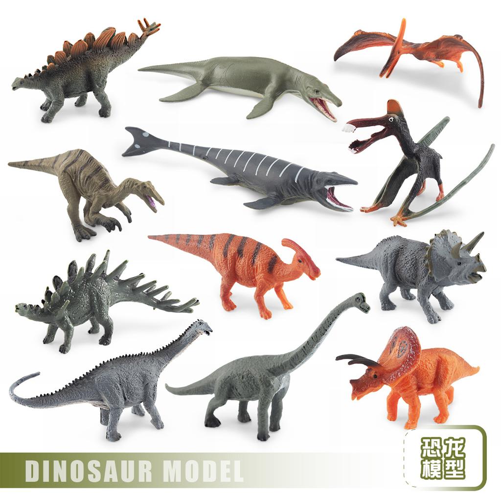 Simulation Mini Dinosaur Series Triceratops Stegosaurus Velociraptor Pterosaur Mosasaurus Brachiosaurus Diplodocus Model Ornament