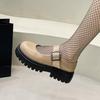 Modne platformowe buty Mary Jane w stylu retro dla kobiet Modna klamra 2025 Nowe jesienne sneakersy Casualowe płytkie buty do chodzenia Zapatos De Mujer