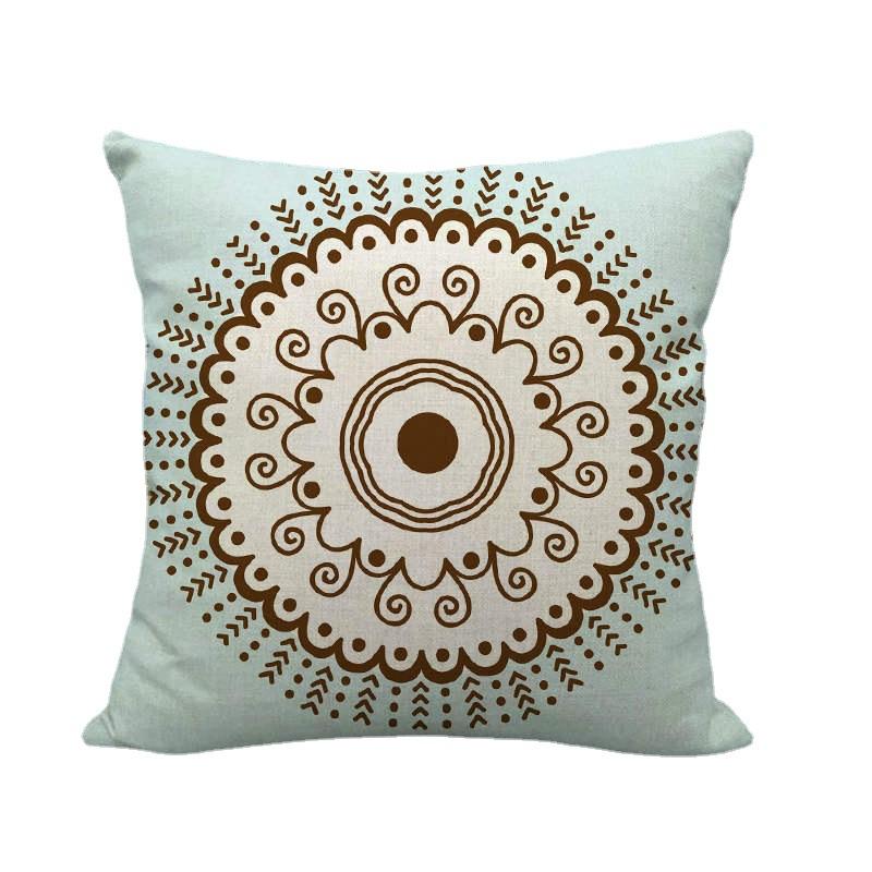 Nordic Bohemian Floral Pattern Digital Printing Short Plush Pillow Covers For Car Sofa Office Cushion Cover Home Goods